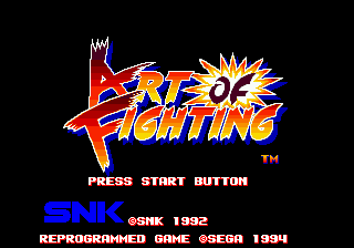 Art of Fighting - Title Screen