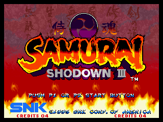 Samurai Shodown 3 - Title Screen