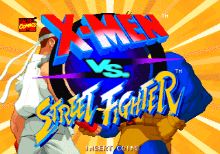X-Men vs. Street Fighter - Title Screen